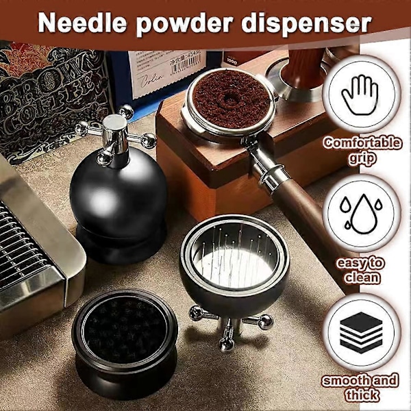 Ny 58mm Nål Kaffe Tamper Distributör Espresso Omrörare Omrörningsverktyg Rostfritt Stål Espresso Kaffe Omrörare Nål Distributionsverktyg