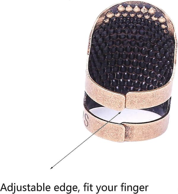 4 st Sömnadsskydd, Metall Koppar Sömnadsskydd Finger Protector, Två Storlekar 4 st