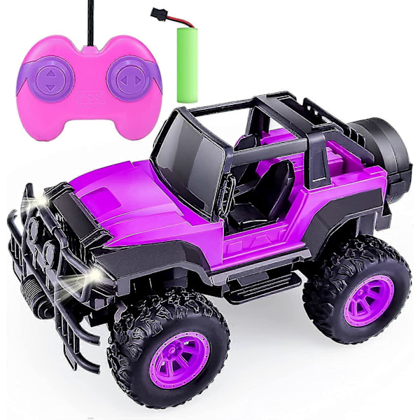 Fjärrstyrd Bil för Flickor - Rc Billeksak, 1:18 Skala, Lila