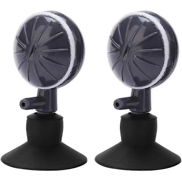 2 st Luftbubbelsten Sugkopp Akvarium Bubblare Justerbar Roterande Typ Syrediffusor för Akvarier Hydroponisk Pump