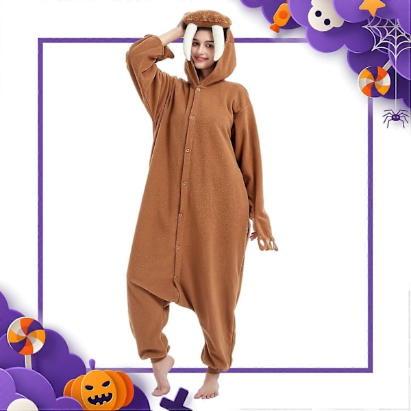 Unisex Vuxen Onesie Pyjamas Djur Heldräkt Halloween Kostym Jul Sovkläder Jumpsuit Walrus X-Large