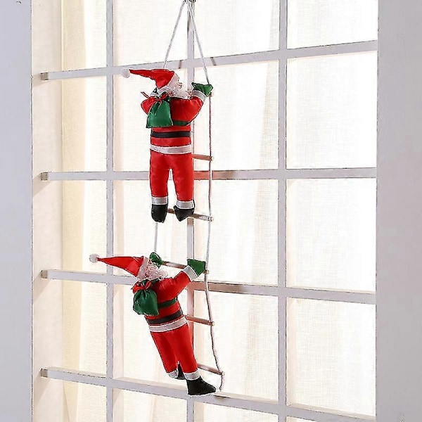 Juldekoration Julklapp 2024 Navidad Jultomte Klättrar På Repstege Julgranar Hängande Ornament