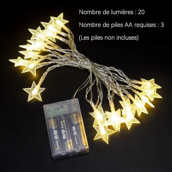 Star String Lights 2.85M 20LEDs Led Julgran