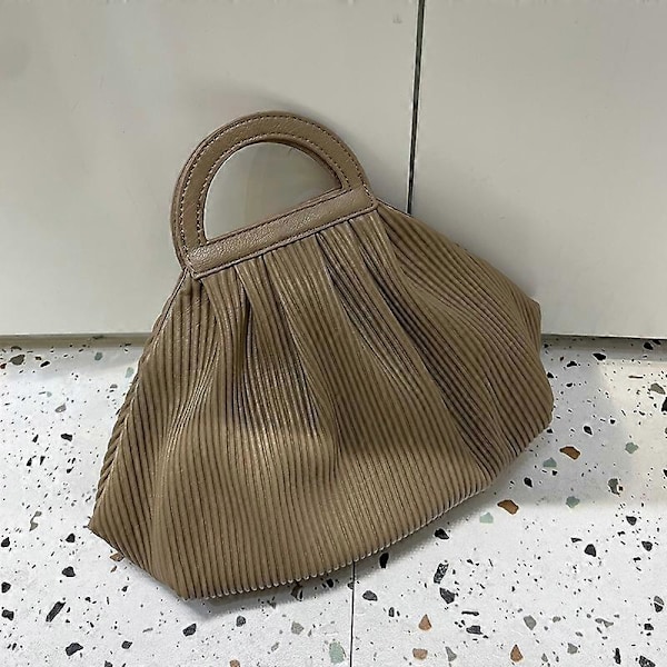 Sammetshandväska Skrynklig Design Clutch Väska Axelremsväska Crossbody Väska Ryggsäck