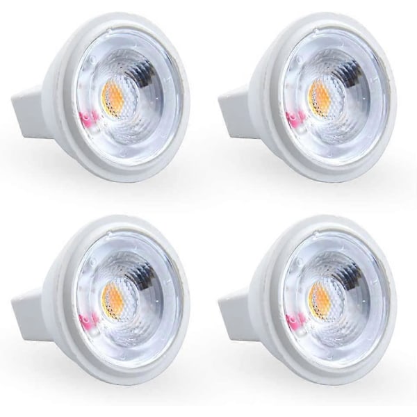 3W MR11 GU4 LED Lampa Kallvit 6000K AC/DC 12V Motsvarande 35W Halogenlampa (4st) [Energiklass F]