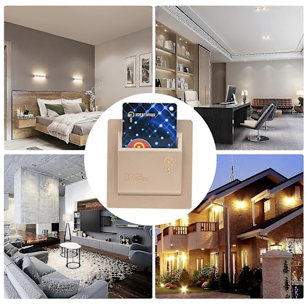 Godtyckligt Kort Switch Hotell Högeffekt 40A Strömavstängning Energibesparande Elektronisk Sensorbrytare Gästrum Insätt Nyckelkort för Att Ta Ström