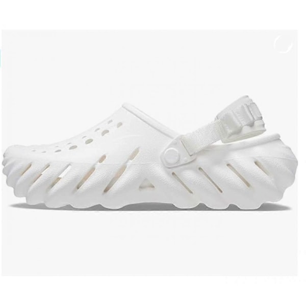 Unisex Klassiska Echo Clog Platform Skor Slip On Sandaler Tjock Sula Slide Skor White M7W9 39 40
