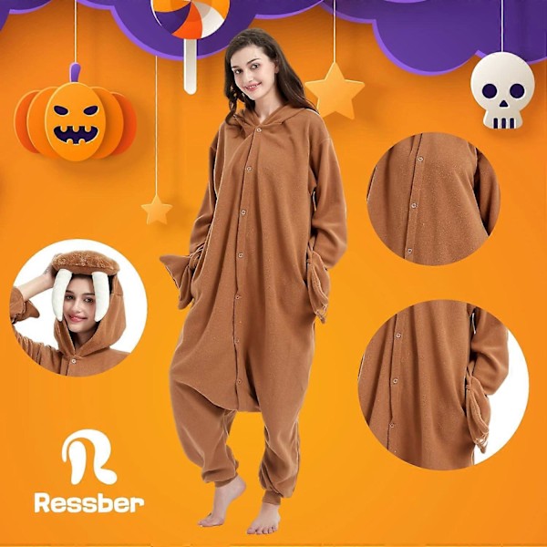 Unisex Vuxen Onesie Pyjamas Djur Heldräkt Halloween Kostym Jul Sovkläder Jumpsuit Walrus Large