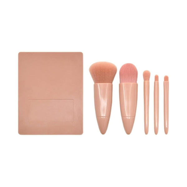 5-delad sminkborste set, spegelbox borste set, P