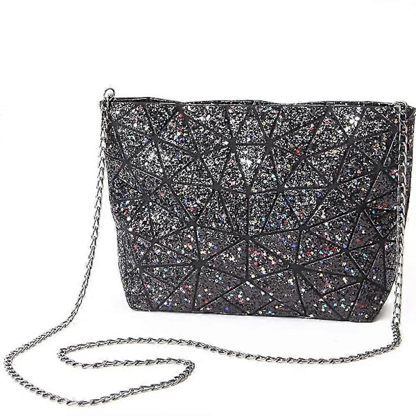 Holografisk Laser Axelväska Dam Geometrisk Kuvert Koppling Kedja Crossbody Plånbok Mode