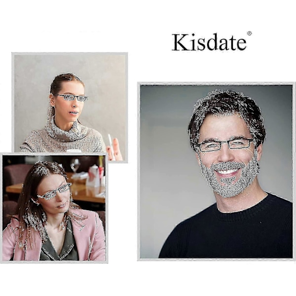 Ultralätta och tunna hopfällbara läsglasögon för män och kvinnor, kompakta och portabla
