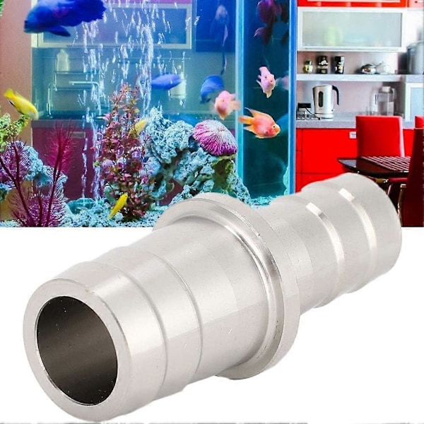 Akvarieslangadapter i rostfritt stål, akvarium vattenslangadapter omvandlare slanganslutning (12 till 16 mm)