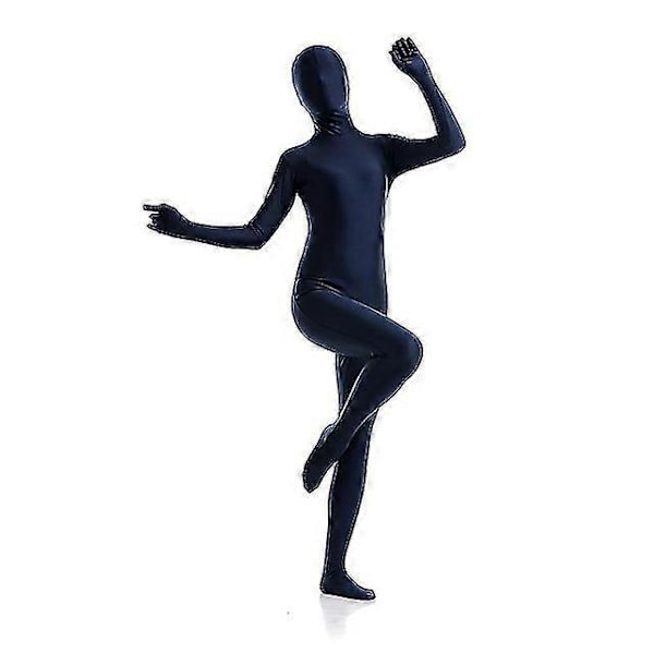 Halloween Osynlig Morph Suit Party Kostym Vuxen Herr och Dam Helkropps Spandex Jumpsuit Blue L