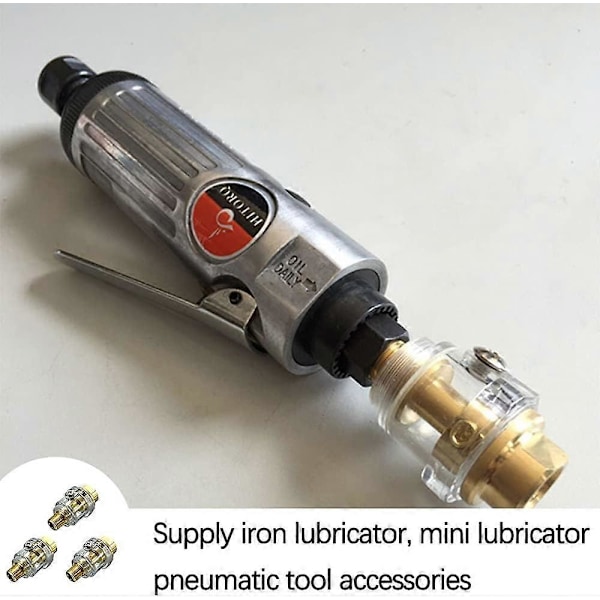 Pieces Mini Oljare, Pneumatiska Tillbehör, Pneumatisk Oljare, Inline Oljare, Pneumatisk Maskinsmörjare, för Pneumatiskt Verktyg 1/4 tum NPT Mini för Inline O