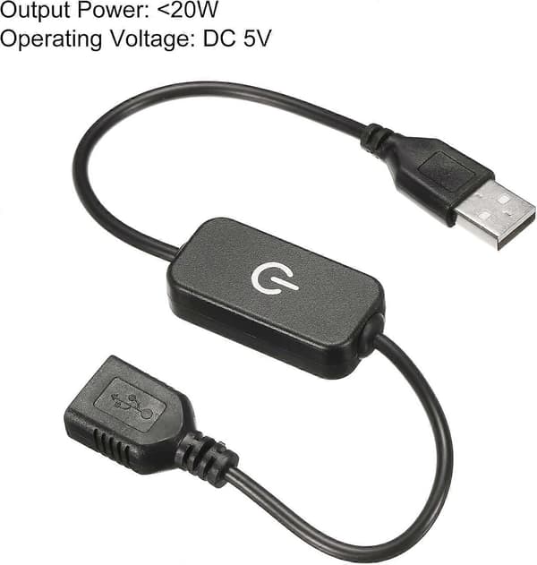 LED Touch Inline Dimmer 5V 3A USB-kabel Touch Switch Controller för Enfärgad Emitter Diod Strip Ljusarmatur, Svart