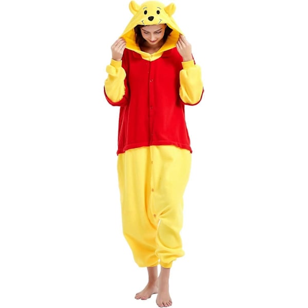 Unisex Vuxen Onesie Pyjamas Djur Heldräkt Halloween Kostym Jul Sovkläder Jumpsuit Bear X-Large