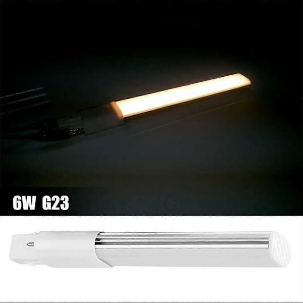 6W 2-stifts Kompakt Lysrörslampa, G23/GX23 Horisontell Sockel, 3000K (Varmvitt G23)