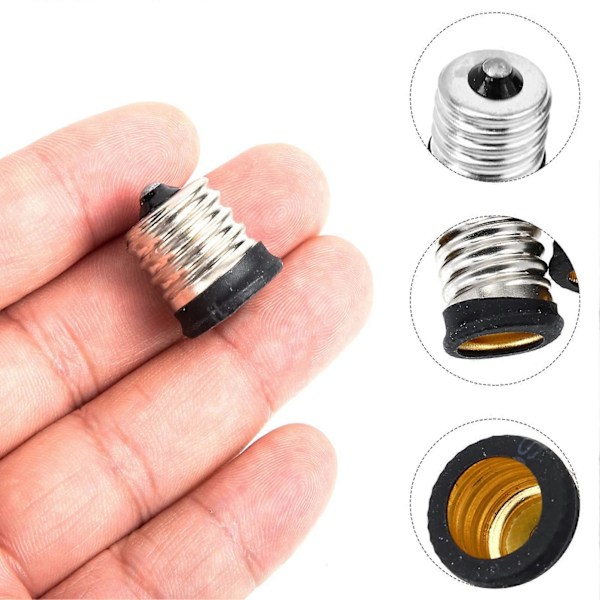 LED-ljusadapter - 8 st Lamphållarkonverterare Glödlampssockeladapter Glödlampshållare Tillbehör (E17 till E14)