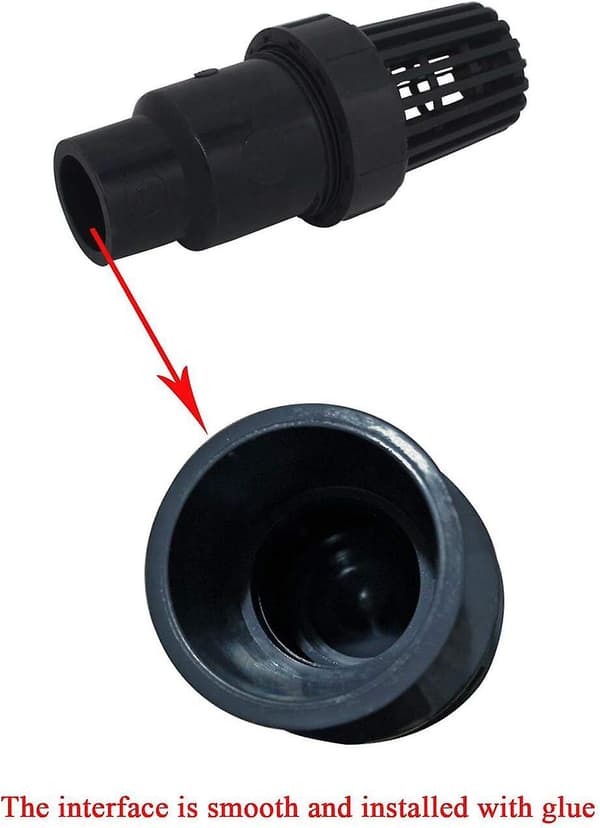 Fotventil backventil med kulventil sug 25 32 40 mm backventil silventil pvc poolpump (Innerdiameter 32mm)