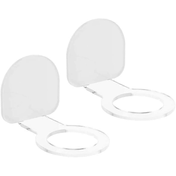 2-pack Baseball Rack Akryl Väggfäste Softboll Rack Basebollträ Väggfäste Display Rack Ställ Hängande Rack Ställ för Horisontell Visning 7,6x7cm