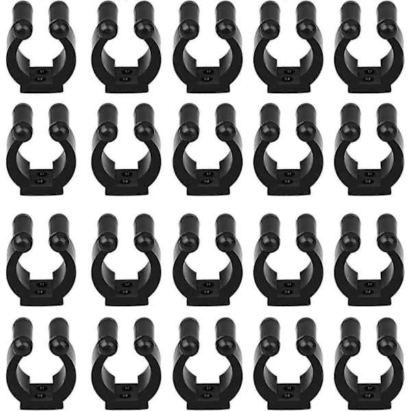 20-pack Fiskespöhållare Clips 0,62\", Väggmonterad Fiskespöhållare, Stick Clip Förvaringsklämmor Rack Organizer, Fiskespöställ för Garage B