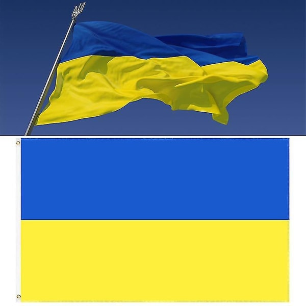 Ny Ukraina 5ft X 3ft Flagga Ukrainsk National Euro