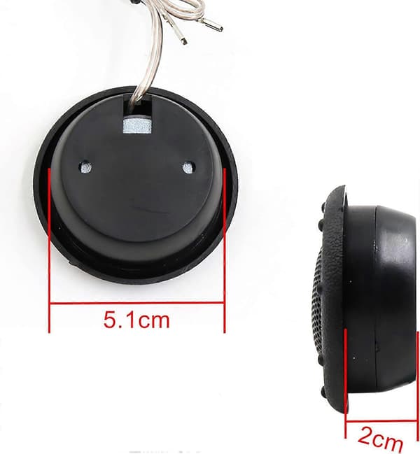 2 st 2,5 tums Micro Dome Bil Ljud Diskanthögtalare 150W 91db