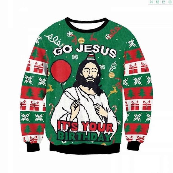 DET ÄR DIN FÖDELSEDAG Jultröja Pullover Herr 3d Sweatshirt Toppar Höst- och Vinterkläder 6XL