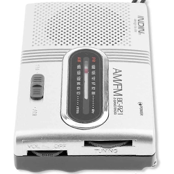 Mini Retro Stil Fickradio 2 Band AM-FM BC-R21 Batteridriven