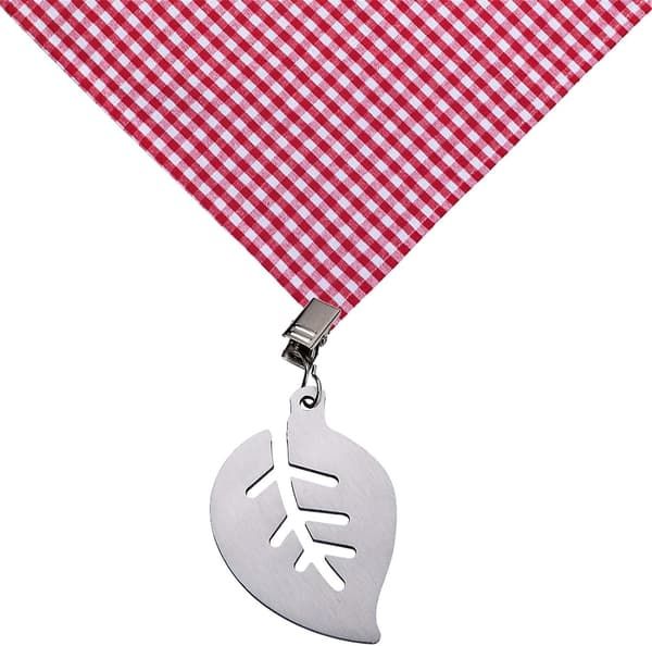 Set med 8 Bordsduksvikter i Rostfritt Stål, Blomformad Design, Silverfärg