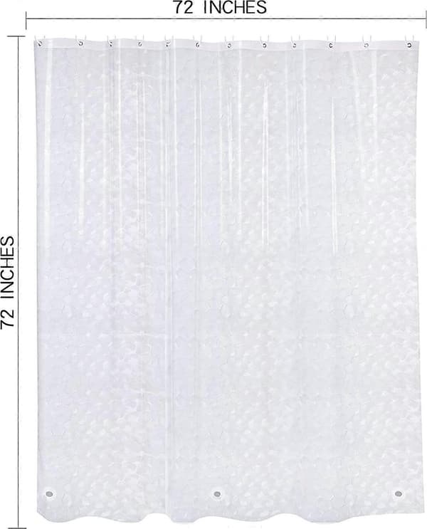 Genomskinlig Duschdraperi, Vattenkub, 183x183 cm