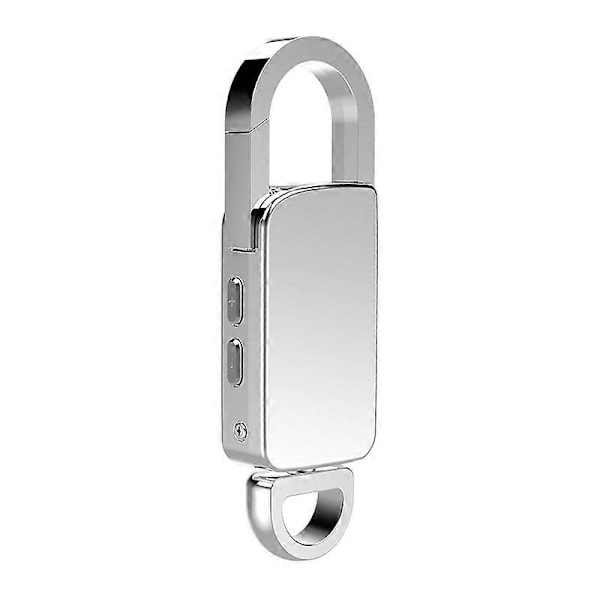 Mini Röstinspelare 8GB Nyckelring Liten MP3 Digital Inspelare, Silver