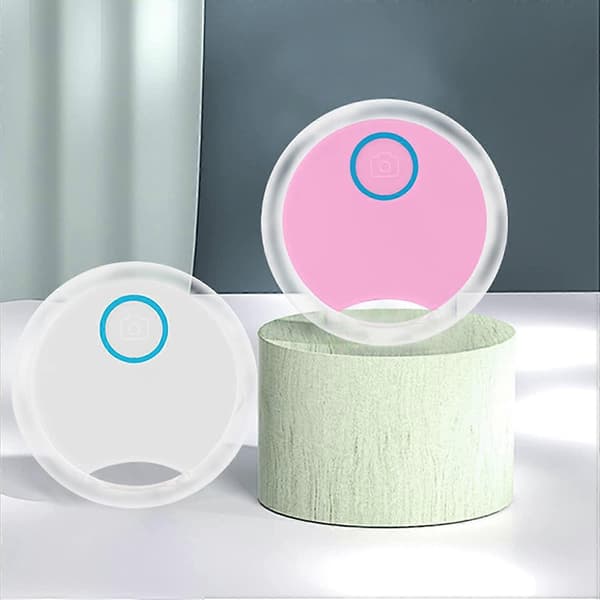 Trådlös Djurspårare Nycklar Väskor Plånböcker APP-kontroll, Kompatibel med iOS/Android-telefoner, Rosa