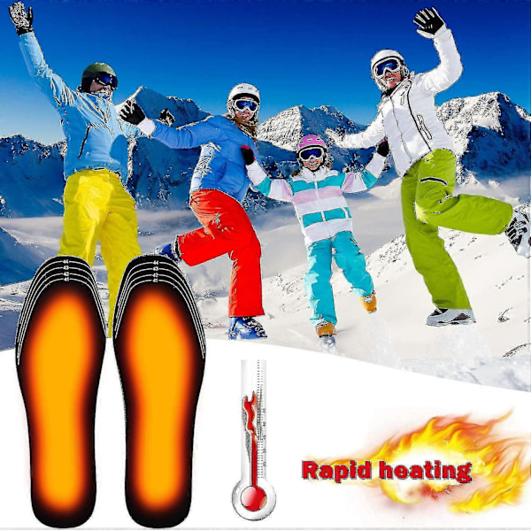 Vinter Uppvärmd Innersula USB Uppladdningsbar Uppvärmd Innersula Gångbar Uppvärmd Innersula