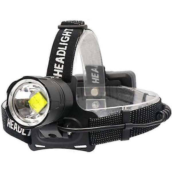 Uppladdningsbar LED Pannlampa 10000 Lumen XHP70.2 Kraftfulla Pannlampor Hög Effekt Arbetslampa Zoombar Pannlampa