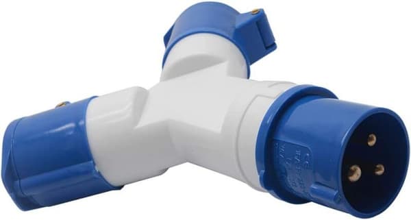 16a Camping Husvagnar Enkel Till 2/3 Vägs Elektrisk Anslutning Splitter Adapter