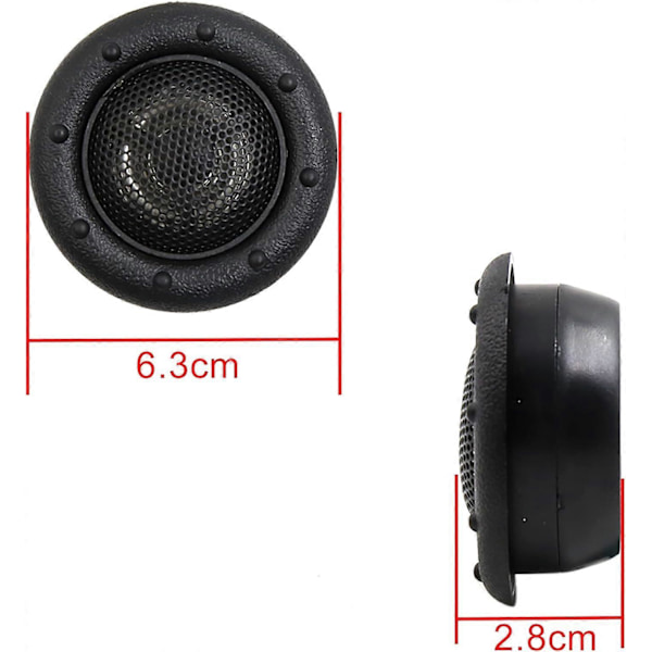 2 st 2,5 tums Micro Dome Bil Ljud Diskanthögtalare 150W 91db