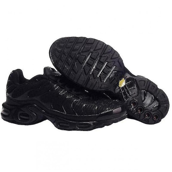 Casual Tn Sneakers för män - Löparskor med luftkudde för utomhussporter - Andningsbara och moderiktiga atletiska skor för män Newway Black Yellow 37.5
