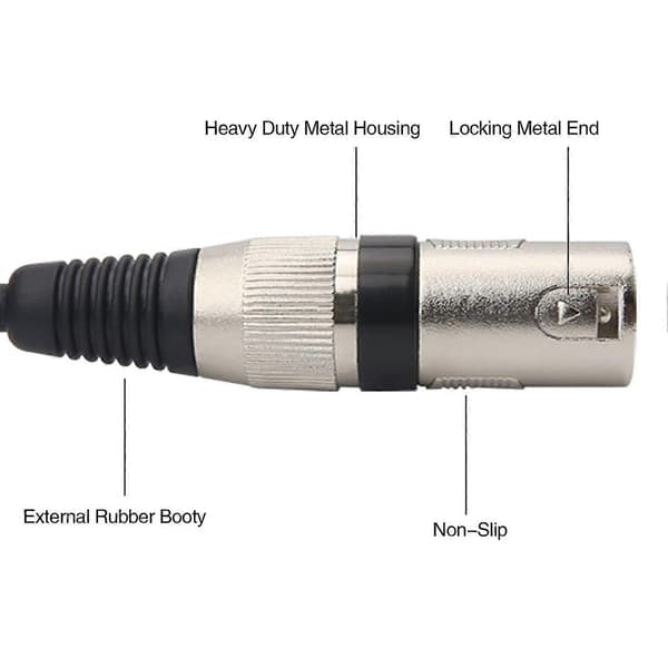 3,5 mm Stereo Hane till Dubbel XLR Breakout Kabel Patchkabel - 1 Meter
