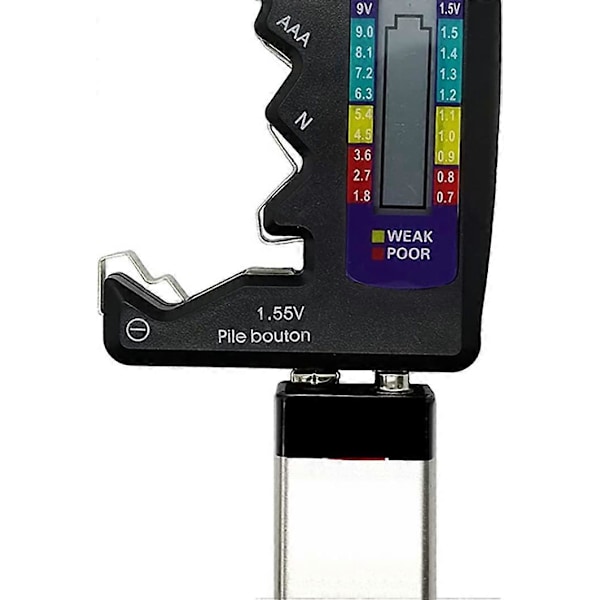 Digital Batteritestare LCD för AA AAA N 1.5V Knappcellsbatterier