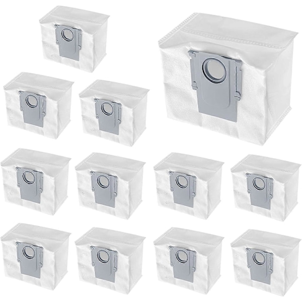 12-pack dammsugarpåsar kompatibla med S7 MaxV Ultra, S7 Pro Ultra, Q5+, Q7+, Q7 Max+ robotdammsugare (12)