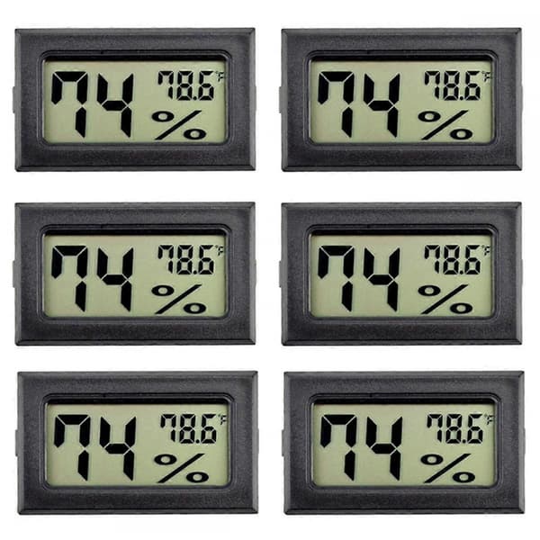 6-pack Mini Hygrometer Inomhus Fuktmätare Hygrometer Digitala Termometrar Luftfuktighet med () för G