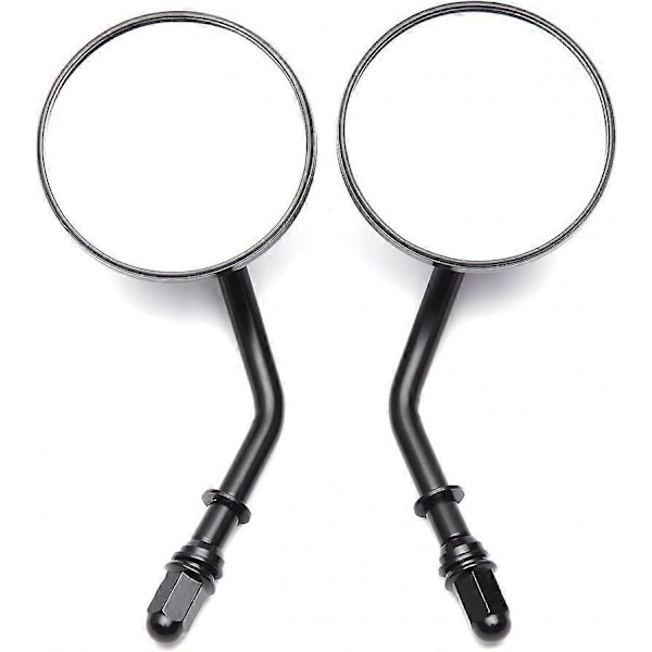 Svarta 8mm 10mm Motorcykel Mini Ovala Backspeglar kompatibla Dyna Softail Touring Sportster 883 1200 Electra Glide Cruisers Choppers Black2