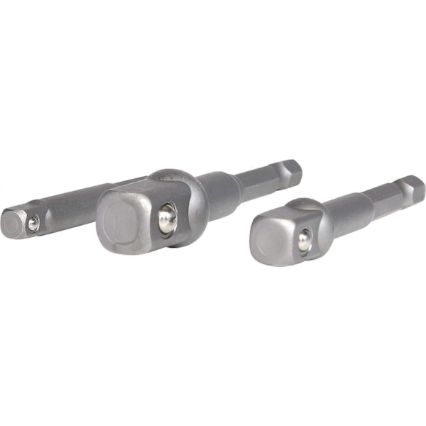 Hexskaft till fyrkantshylsadapter, borr-/drivskaftadapter 3/8 (65 mm)