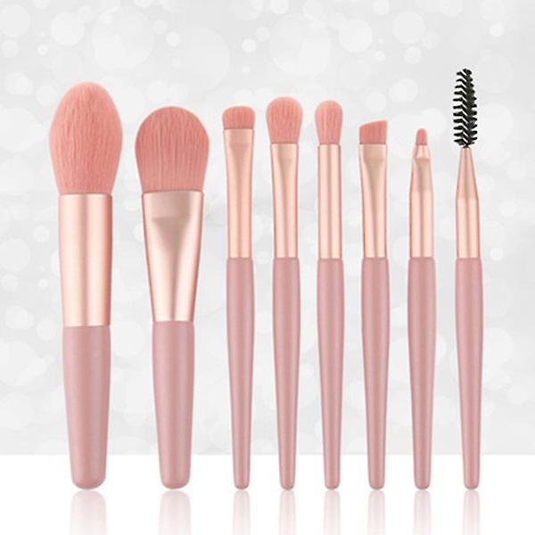 8-delad Mini Makeup Brush Set Portable Soft Travel