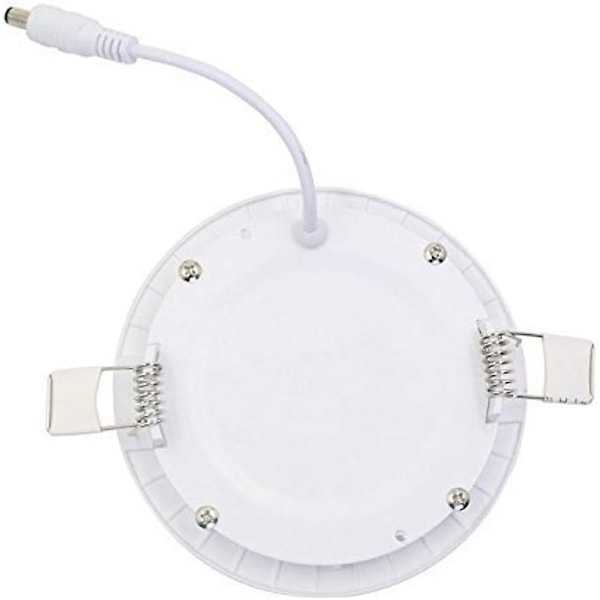 10 st 6W Infälld Downlight LED Kallvit 6000K Slim Panel Rund LED Ultra Platt