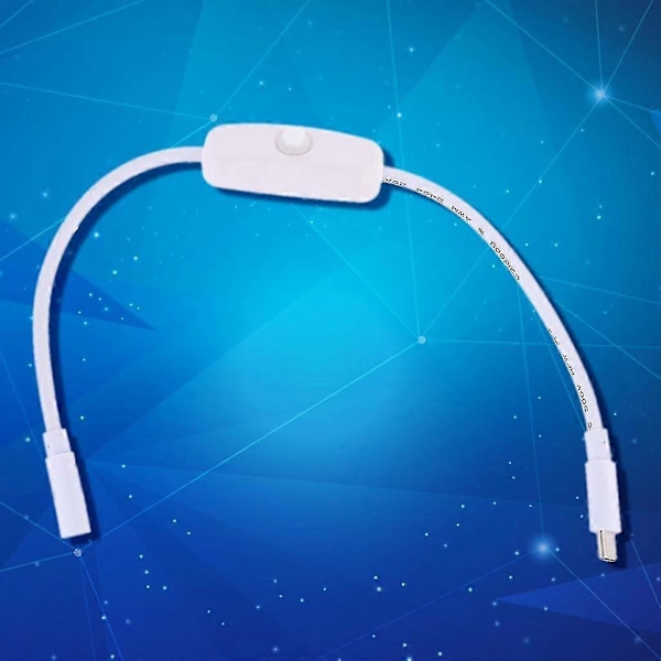 USB-C Typ C Hane Till Hona Förlängningskabel Med På Av Knapp För Mobiltelefon Surfplatta