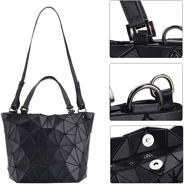 Handväskor Dam Geometrisk Väska Matt Svart Damväska Axelväskor Crossbody Väskor för Kvinnor