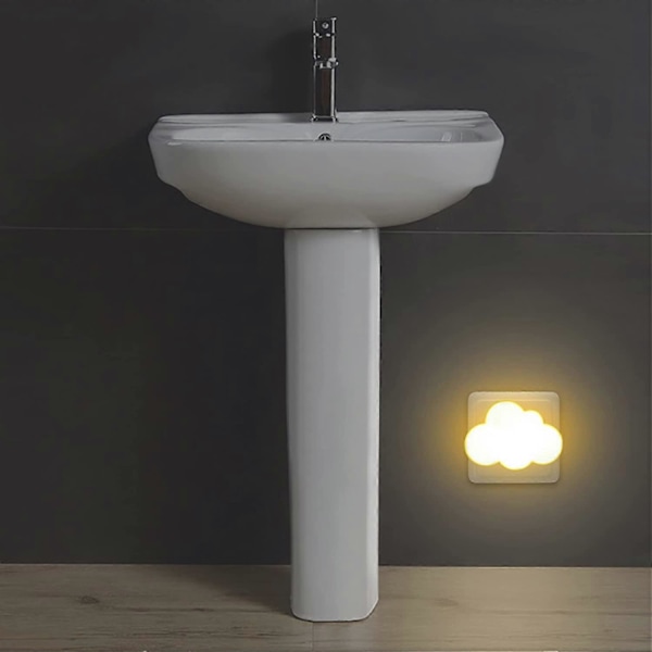 Sensor Nattlampa [2-pack], Molnform med Skymningssensor, Liten LED Vägglampa för Barnrum, Hallvägglampa, Trappljus