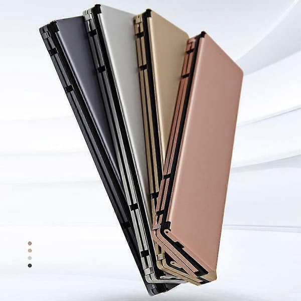 Bärbart Mini Trådlöst Bluetooth-kompatibelt Vikbart Tangentbord Aluminiumlegering Vikbart Uppladdningsbart Rese Kontor Hem Tangentbord